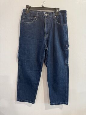 Relaxed Fit Men's Dark Blue Carpenter Jeans